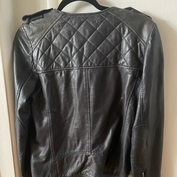 ISABEL MARANT ÉTOILE KADY NAVY LEATHER JACKET 36 Fr - Picture 3 of 3
